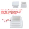 Sourcingmap 20mm x 20mm Plastic Square Caps Tube Inserts End Blanking White 24 Pcs