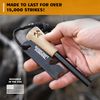 Bushcraft Survival Ferro Rod Fire Starter Kit & Backpacking Multitool | Flint and Steel Striker w/Paracord Bracelet Compass & Whistle | Waterproof Magnesium Farrow Rod Tool & Firestarter for Campfires
