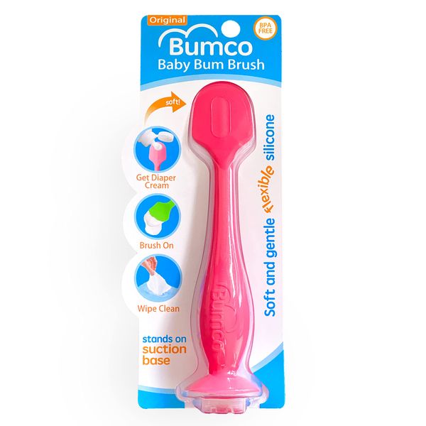 Bumco Diaper Cream Spatula - BPA-Free Butt Paste Diaper Cream Applicator, Soft & Flexible Diaper Rash Cream Applicator, Butt Spatula Baby, Mom-Invented Diaper Bag Essentials (Pink)