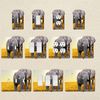 Off The Wall Plates - Elephant Decorative Acrylic Electrical Cover - Triple Light Switch
