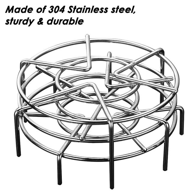 Stainless Steel Steam Rack for Instant Pot Cooking Trivet Rack Holder Egg Steamer Basket for Pressure Cooker Air Fryer, Size: 6, Silver