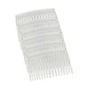 14 Clear Plain plastic Smooth Hair Clips/Combs 2 3/4" LONG