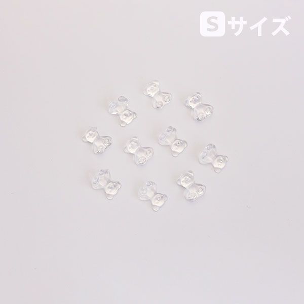 SHAREYDVA Clear Series Bear S 10P Nail Art 3D Parts Deco Parts Teddy Bear Bear Art Bear