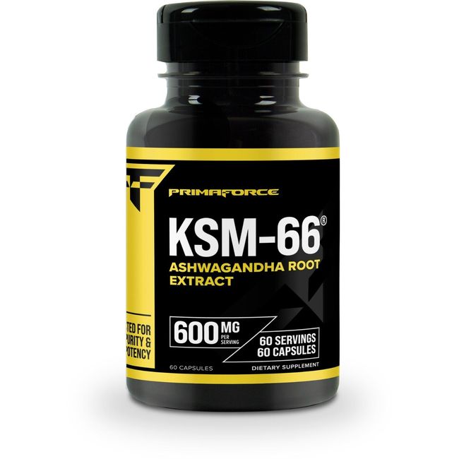 PrimaForce KSM-66 Ashwagandha Root Extract 600mg, 60 Capsules