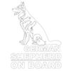 German Shephard Sitting Car Decal Van Caravan (White)