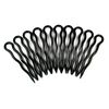 Simple Plain Hair Pins - 10 Pieces (7cm, Black)