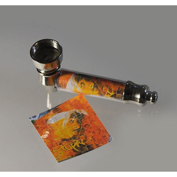 Tobacco Pipe Sticker Sleeve 2 Pack One Hitter/DM Service [For Tobacco & Dry Herbs]