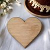 Heart Placemat Set - Wood 4 Placemats Standard 28cm Walnut