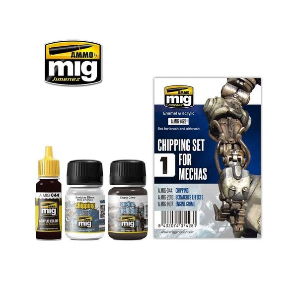 AMMO MIG-7428 Chipping Set for Mechas, Multicolour