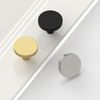 9BUILD 10 Pack Matte Black Cabinet Drawer Knobs: Zinc Alloy, Round, Single Hole, UK0053