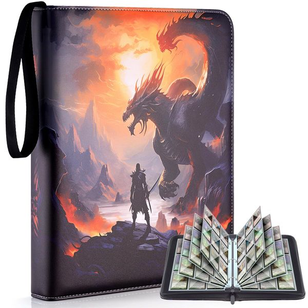 JoyHood Card Binder for MTG/YGO/PTCG Cards, Holds 900 Cards, Trading Card Holder with Sleeves, Game Collection Card Album, Gifts for Boys/Girls