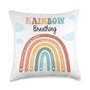 Rainbow Breathing Calming Corner Pillow, Classroom Calm Down Throw Pillow