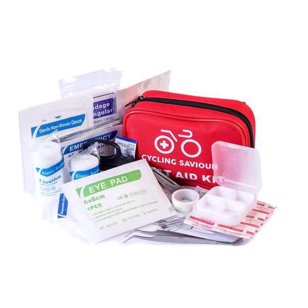 Cycling Saviour Plus | Premium Cycling First Aid Kit | Perfect for Cycling, Mountain Biking, Home, Compact, Cycling Jersey, Waterproof | Designed by a Medical Professional