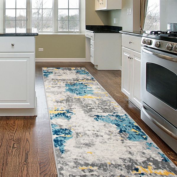 Rugshop Kitchen Area Rugs Distressed Modern Jute Hallway Rugs and Runners 2x7