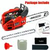 25.4cc Gas Powered Top Handle Chainsaw 2-Stroke Engine Cut Tree Wood w/2 chains