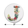 Letter J Floral Monogram Initial Kitchen Refrigerator Locker Button Magnet