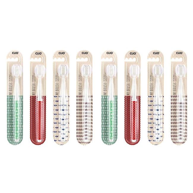 [Pack of 8] NEW CLIO Designer Toothbrush My Brush Set