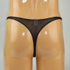 Men's 2-Way Stretch See Through Full Seam Thong Medium Black