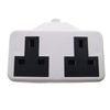 Ex-Pro 2 Gang High Impact Trailing Extension Socket, without Plug and Cable, 13A, White - 2 Pack