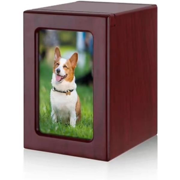 NEWDREAM: Dog Urns for Ashes pet Urns,Pet Cremation Urns, Red S, Black Small