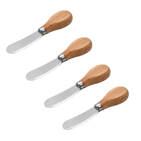 NHCDFA 4 Pcs Butter Knives Wide Edge Butter Knife Butter Spreader,Butter Cutter,Multifunctional Cream Cheese Butter Knives,Fruit Jam Peanut Butter Spreading Knife for Sandwich Bread Toast