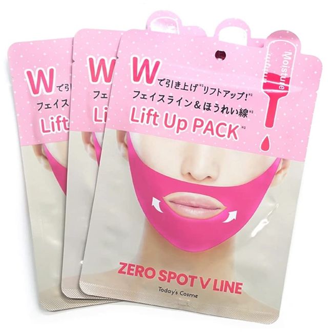 Today's Cosme Zero Spot V-Line Pink Set of 3 Lift Up Pack