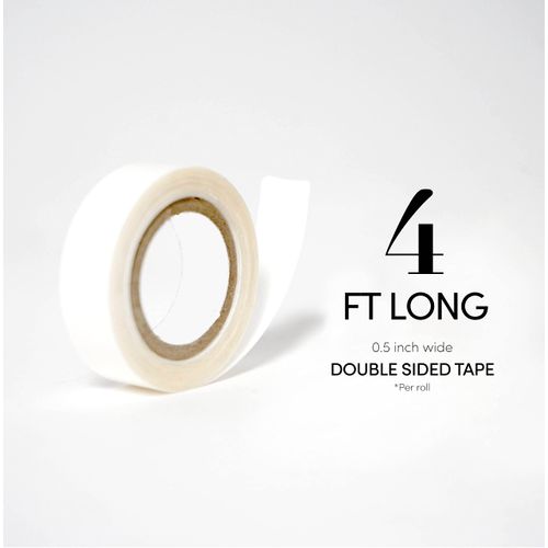 The Hair Shop Double Sided Tape for Skinweft Tape-In Remy Human Hair Extensions, Wig and Hair Pieces, 1/2" x 3 Yards (2 Pack)