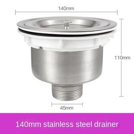 110mm 140mm Kitchen Stainless Steel Sink Drain Strainer Basket Hole