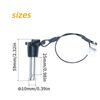 2Pcs Triangular Cap Ball Locking Pins with Button Handle, 304 Stainless Steel Push-Button Quick Release Pin with 24.5cm Rope(10mm-25mm)