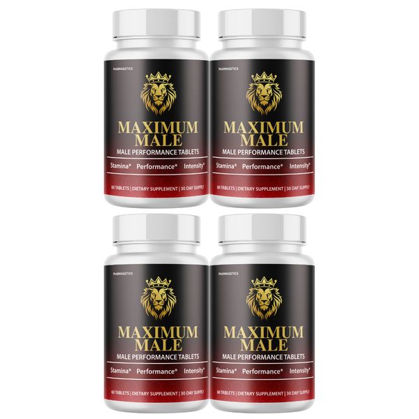 Maximum Male Performance to Support Virility and Energy for Men - 4 Bottles