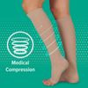 Juzo Basic 4412ad 30-40mmhg Knee-High Open Toe Compression Stocking,Beige,4 (IV) Regular