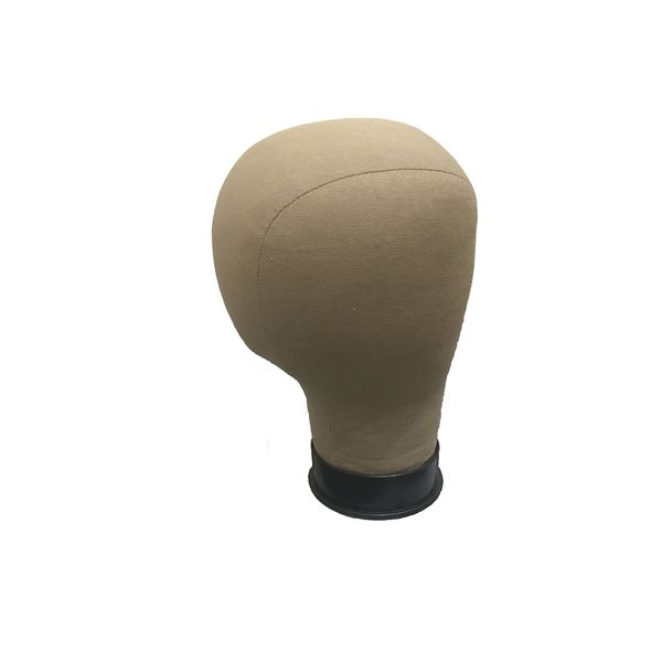 VO Canvas Cork Wig Head Block for Creative Wig Styling Circumference 23" Height 11.5"