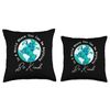 Autism Infinity Globe In A World Be Kind Throw Pillow