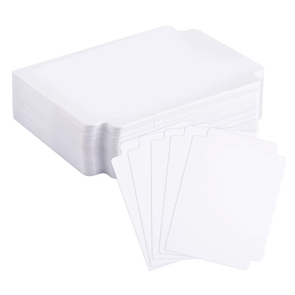 SAVITA 50pcs Card Dividers, Card Sorting Dividers with Tabs Plastic Divider Cards Separators Trading Card Organizer for Games Sports Supplies, 3.7x2.7inch