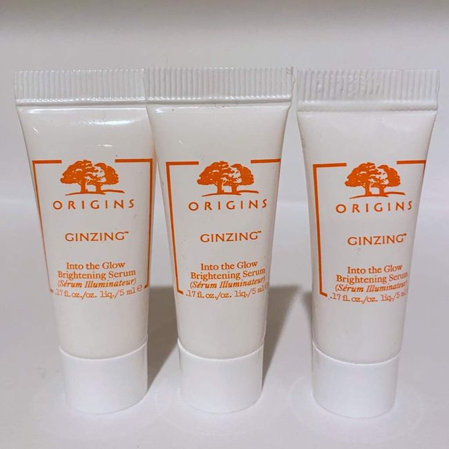 Lot of 3 Origins Ginzing into the Glow Brightening Serum mini 0.17 oz. 5ml, Total 15ml