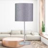 Polished Chrome Table Lamp or Bedside Light Base, Modern Design, Height 26cm, Base Only, LED Compatible