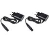 BODYA 2Pcs 15V Shaver Charger Cord Charging Cable Power Supply Adapter Fit for Philips Shaver HQ8505 HQ8500 HQ6425 HQ6426, Black