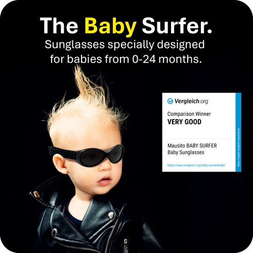Mausito BABY sunglasses boy 0-24 months I FLEXIBLE infant sunglasses with adjustable strap & soft nose pad I 100% UV PROTECTION Baby Sunnies I BPA-Free I European design made for kids