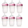 Comotomo Natural Feel 8oz. Bottle 6 Pack - Pink