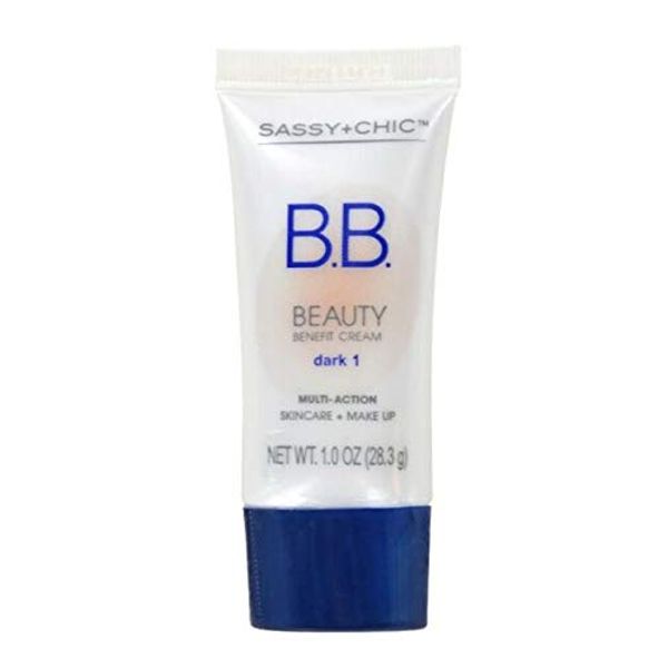 Sassy and Chic B.B. Cream, Multi action Skincare plus Makeup (Dark 1)