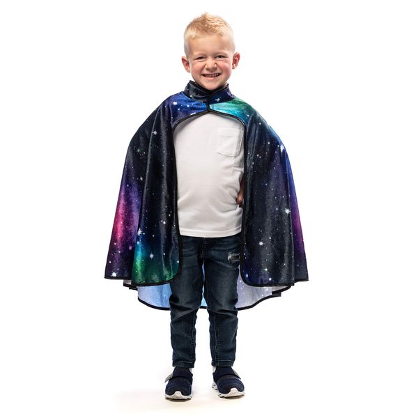 Little Adventures Galaxy Wizard Costume Cape Age 3+ - Machine Washable Child Pretend Play and Party Dress-Up with No Glitter