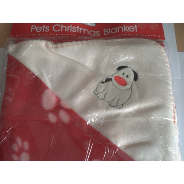Christmas Dog Blanket Red 76 x 80 cm approx