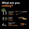 Fiskars Bypass Pruning Shears, 5/8-Inch Cut Capacity Garden Clippers, Gardening Scissors with Sharp, Rust Resistant Steel Blade