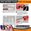 2X 175A Battery Quick Connect Disconnect Cable Plug Winch Jumper Connector Kit