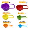 2 Set Measuring Cup and Spoon,Food Grade Multicolor Space Saving Stackable Baking Tools,for Ingredient Kitchen Baking Cooking Baking Tool Multicolor(12PCS)