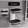 1‑Piece Wall‑Mounted Double Layer Soap Dish – Shower Holder with Drain Tray
