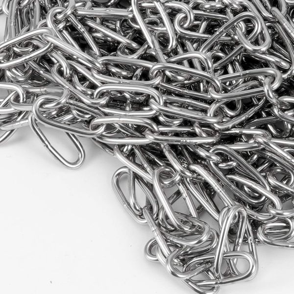 KEILEOHO 32.8 Feet 1/8 inch Stainless Steel Chain, Strong and Durable Heavy Duty