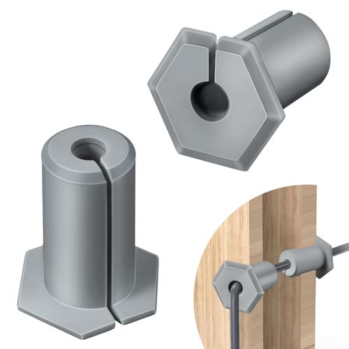 Saillong 2 PCS Cable Routing Kit Compatible with Starlink Ethernet Cable Rubber Grommet for 3/4 Inch Wall Hole Grommet Feed Through Bushing Compatible with Starlink Wall Router Adapter (Grey)
