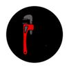 Plumber Wrench Funny Plumbing Pipe Pipefitter Graphic PopSockets Swappable PopGrip