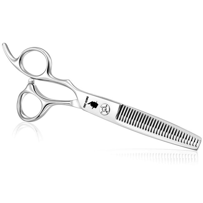 Left Handed Hair Thinning Scissors - Barber Shears for Left Hand Person - 6.0" Japanese 440 C Stainless Steel Left Handed Blending Shear - Handmade Lefty Hair Scissor
